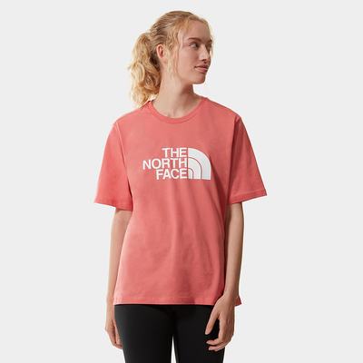 Women's The North Face Relaxed Easy T Shirts Rose | US-75982