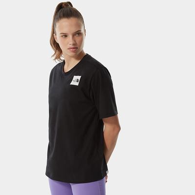 Women's The North Face Relaxed Fine T Shirts Black | US-82769