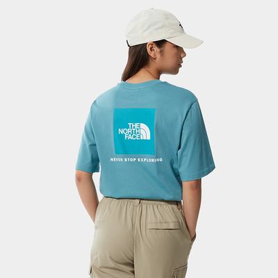 Women's The North Face Relaxed Redbox T Shirts Blue | US-47215