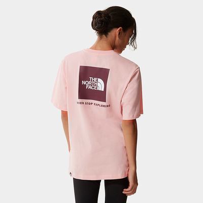 Women's The North Face Relaxed Redbox T Shirts Pink | US-59264