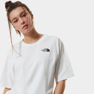 Women's The North Face Relaxed Simple Dome T Shirts White | US-59201