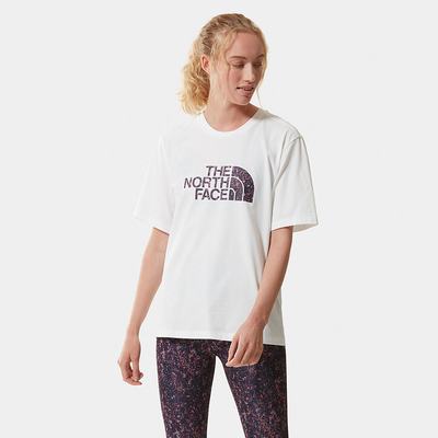 Women's The North Face Relaxed Summer T Shirts White Navy | US-58192