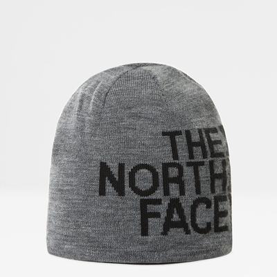 Women's The North Face Reversible TNF Banner Beanies Grey Black | US-37459