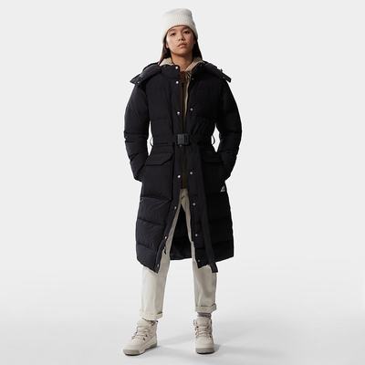 Women's The North Face SIERRA LONG DOWN Parkas Black | US-64391