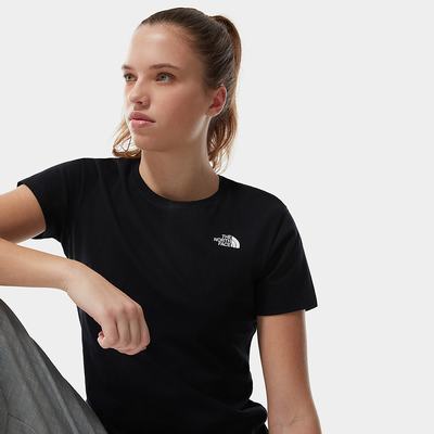 Women's The North Face SIMPLE DOME T Shirts Black | US-04327