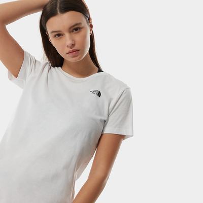 Women's The North Face SIMPLE DOME T Shirts White | US-24876