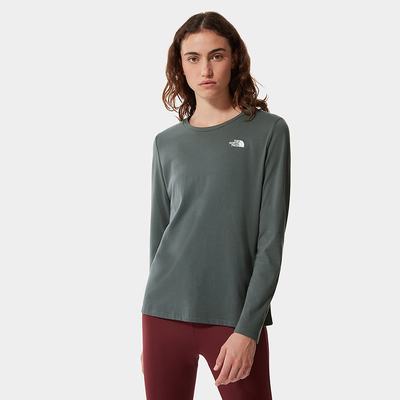 Women's The North Face Seasonal Long-Sleeve T Shirts Green | US-18740