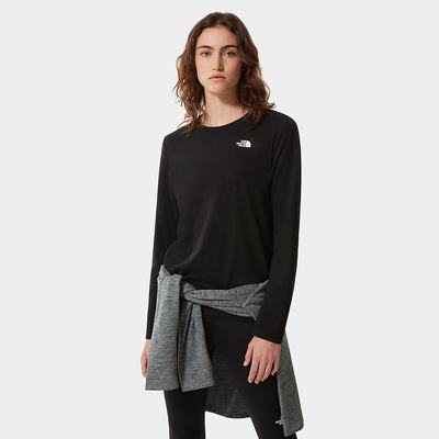 Women's The North Face Seasonal Long-Sleeve T Shirts Black | US-30261