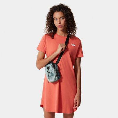 Women's The North Face Simple Dome T-Shirt Dress Orange | US-08962