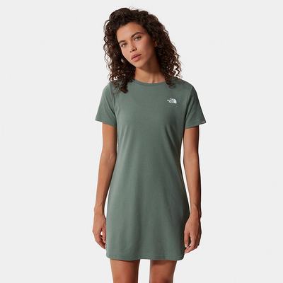 Women's The North Face Simple Dome T-Shirt Dress Green | US-94027