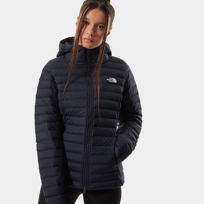 Women's The North Face Stretch Down Hooded Down Jackets Navy | US-13579