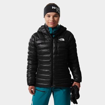 Women's The North Face Summit Hooded Down Jackets Black | US-59804