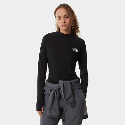 Women's The North Face TEKWARE LONG-SLEEVE CROPPED T Shirts Black | US-26845