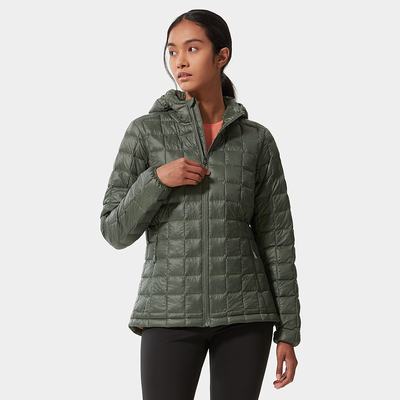 Women's The North Face THERMOBALL™ Eco Hooded Jackets Olive Green | US-91842