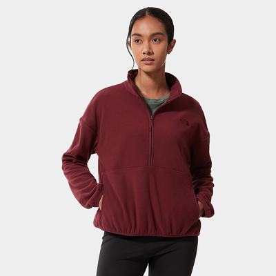 Women's The North Face TKA Glacier Cropped Sweaters Red | US-68325