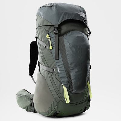 Women's The North Face Terra 55-Litre Hiking Backpacks Green Light Green Yellow | US-34579