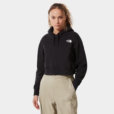 Women's The North Face Trend Cropped Fleece Hoodie Black | US-50973