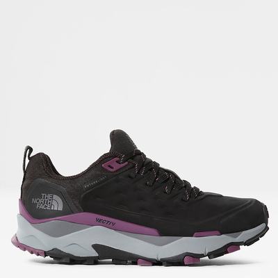 Women's The North Face VECTIV™ FUTURELIGHT™ Exploris Leather Hiking Shoes Black Purple | US-18540