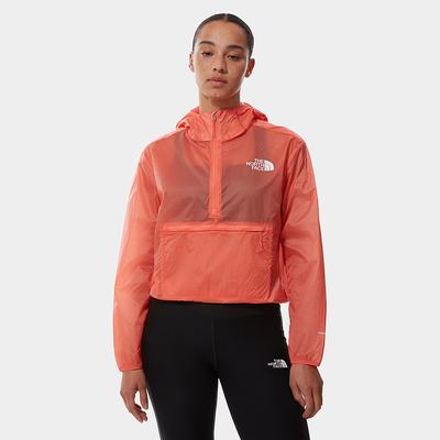 Women's The North Face WINDY PEAK ANORAK Lightweight Jackets Orange | US-27189